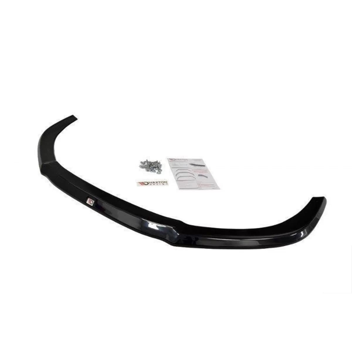 Maxton Design version 2 spoiler suitable for front S8 bumper on Audi A8 D4 2015-2017, black lacquer