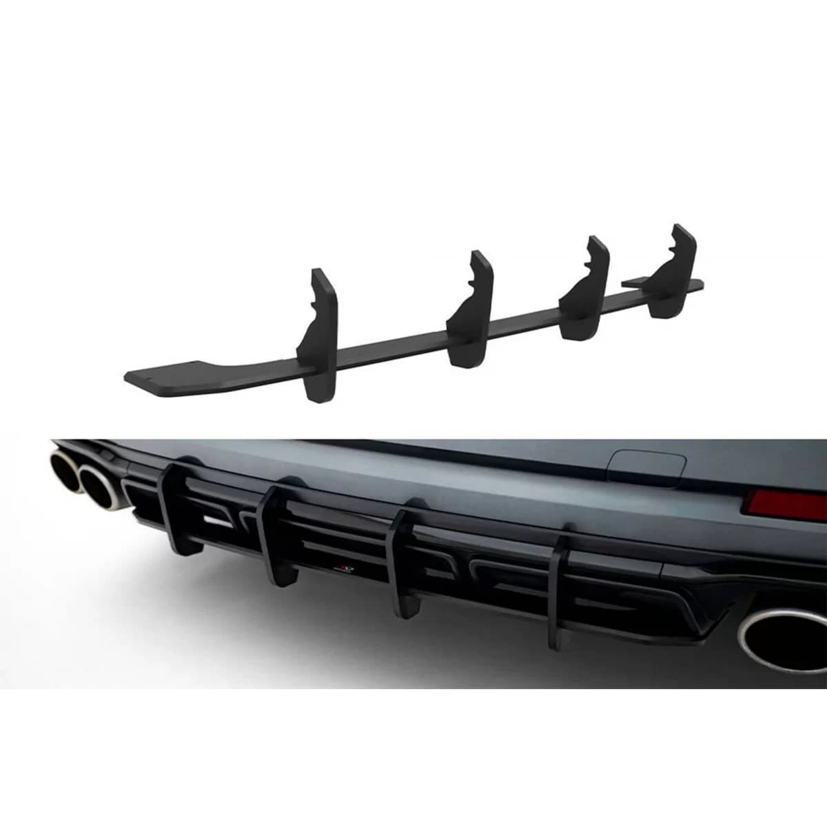 Maxton Design Street Pro type add-on suitable for Audi S8 D5 diffuser after 2021, matte black