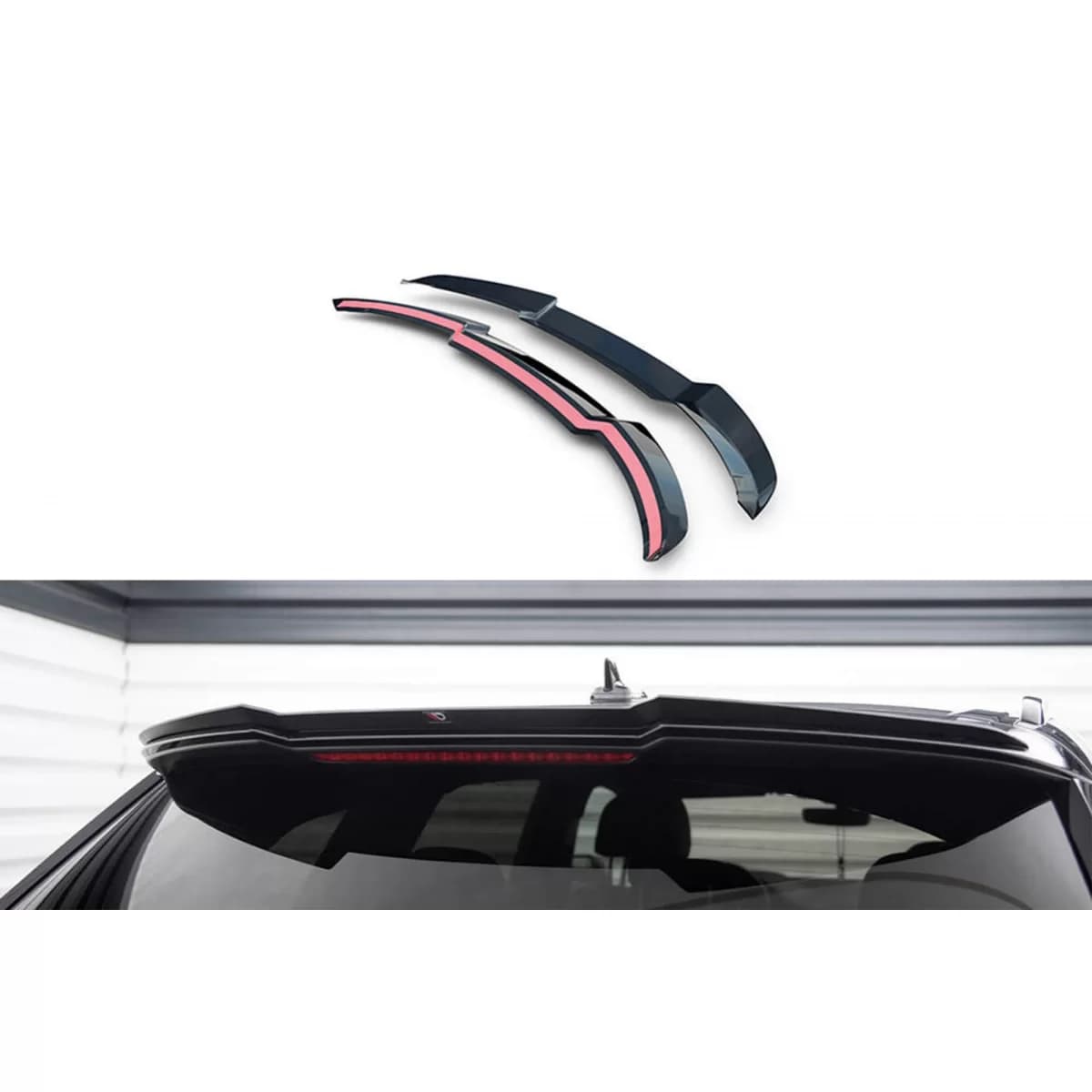 Maxton Design spoiler suitable for Audi Q7 S-Line, SQ7 trunk, 2015-2019, 2019-2023, after 2023, black lacquer