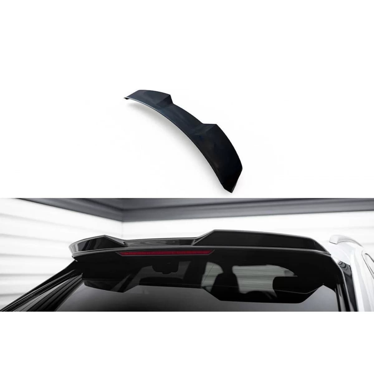 Maxton Design roof spoiler suitable for Audi SQ8, Q8 S-Line 2018-2023, black lacquer