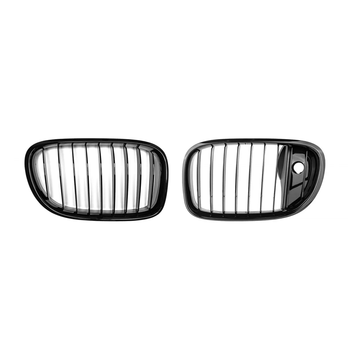 Black kidney grilles suitable for BMW 7 Series F01 short wheelbase, F02 long wheelbase 2008-2015 with camera opening