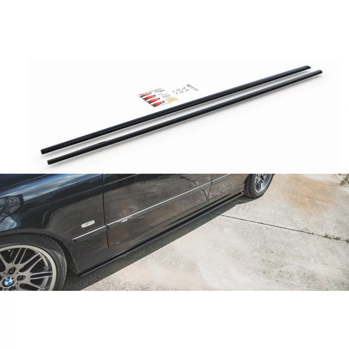 Maxton Design additives suitable for M side skirts for BMW 5 Series E39 1998-2003 M5 or with M package, black matte