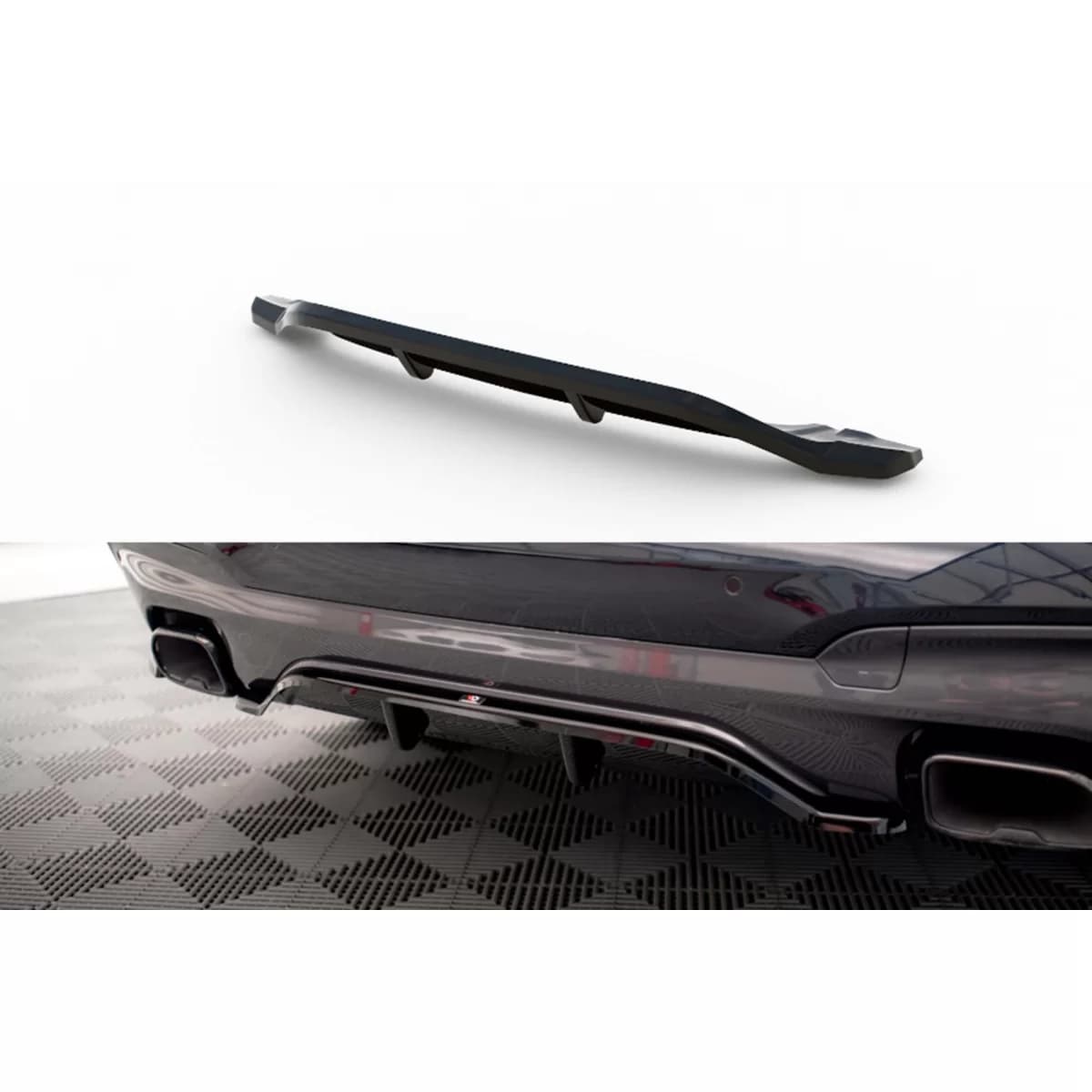 Maxton Design spoiler suitable for rear bumper of BMW X3 G01 M40D, M40I with M package after 2019, black lacquer