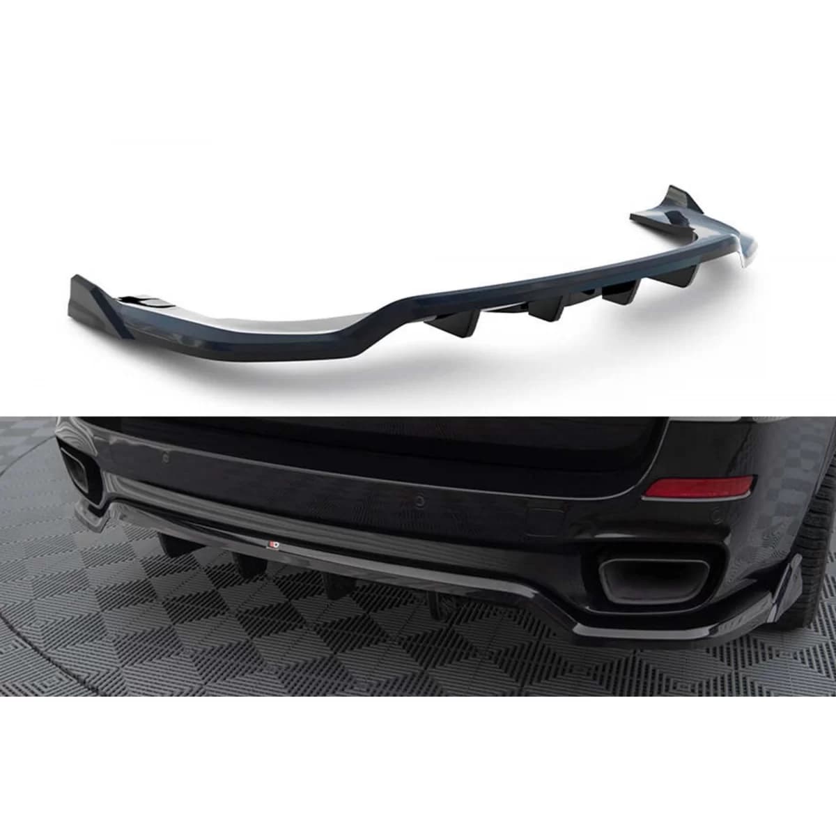 Maxton Design spoiler suitable for rear bumper of BMW X5 F15 with M package 2013-2018, black lacquer