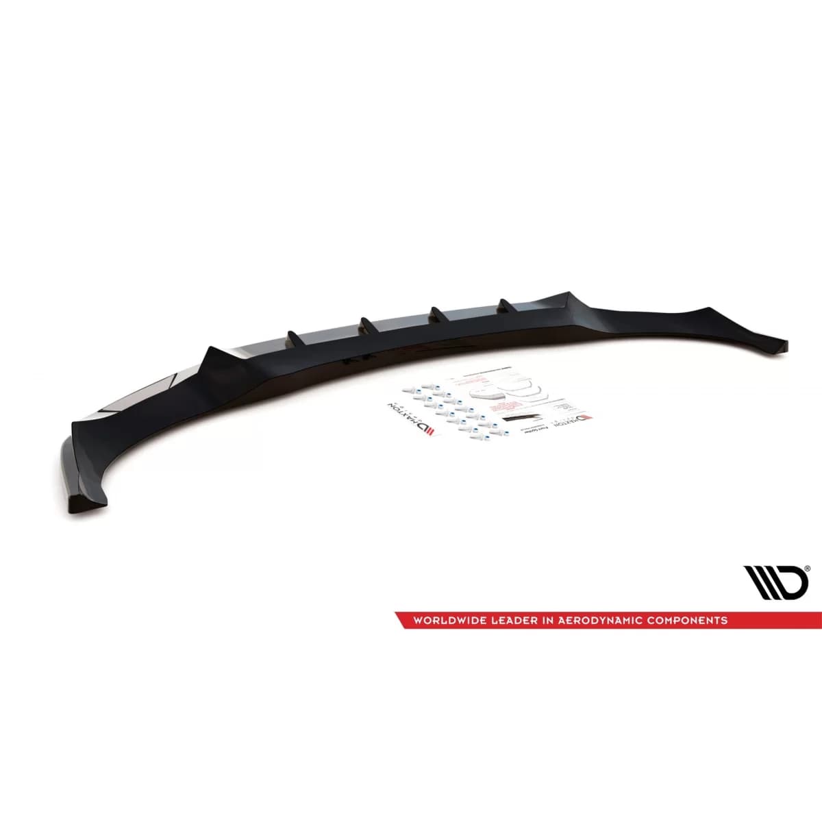 Maxton Design version 1 spoiler suitable for front M bumper on BMW X6 G06 after 2019, black lacquer