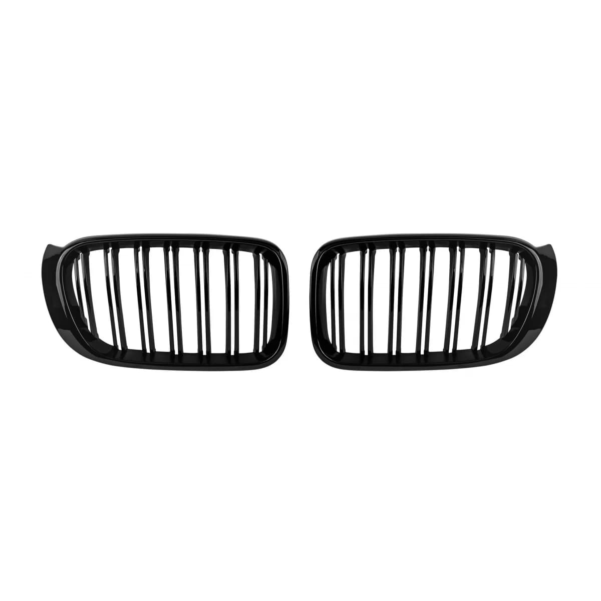 Double slat kidneys in black lacquer suitable for BMW X3 F25 2014-2017, X4 F26 2014-2018