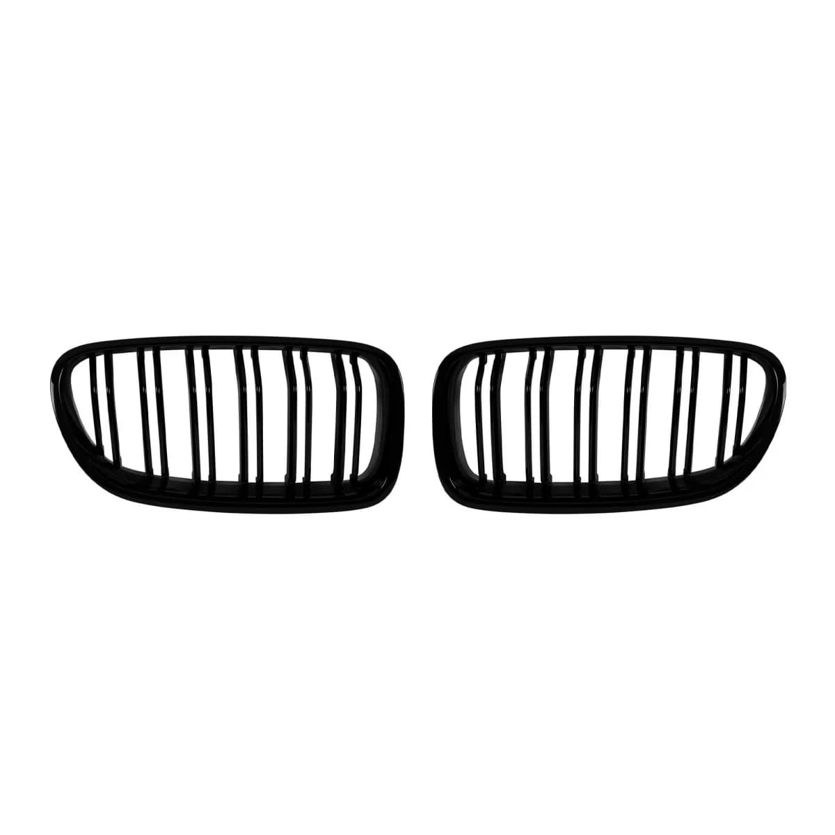 M5 type double rib kidneys in black lacquer suitable for BMW 5 Series F10 sedan, F11 touring 2010-2017