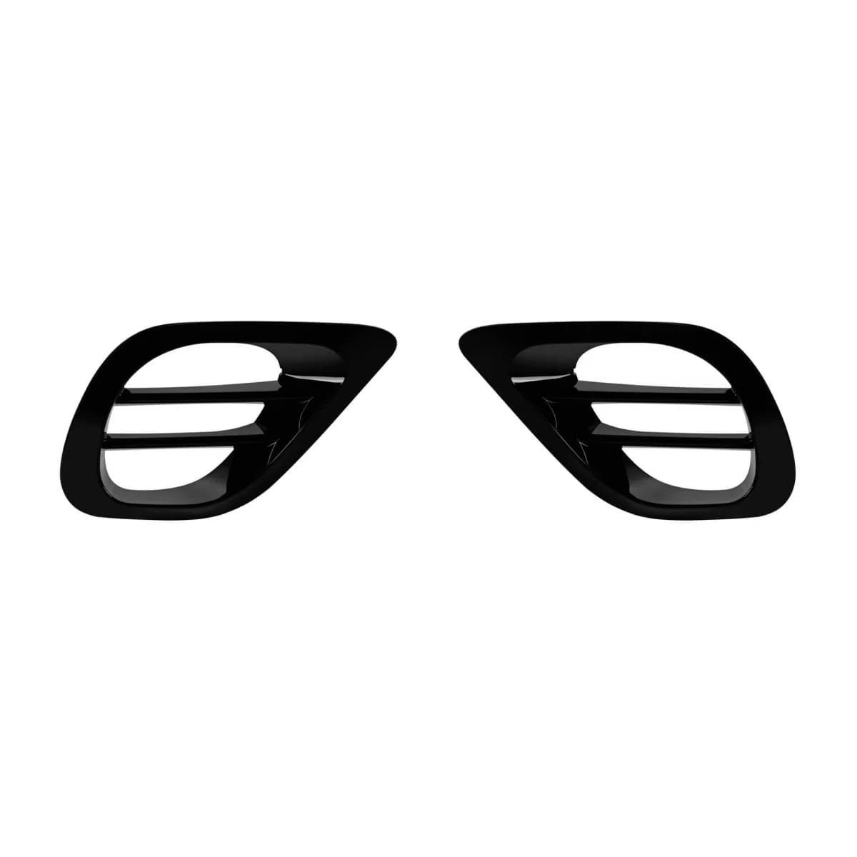 Aero add-ons for side grilles suitable for front A Design-Line bumper of Mercedes E-Class W213, S213 2019-2022, black lacquer