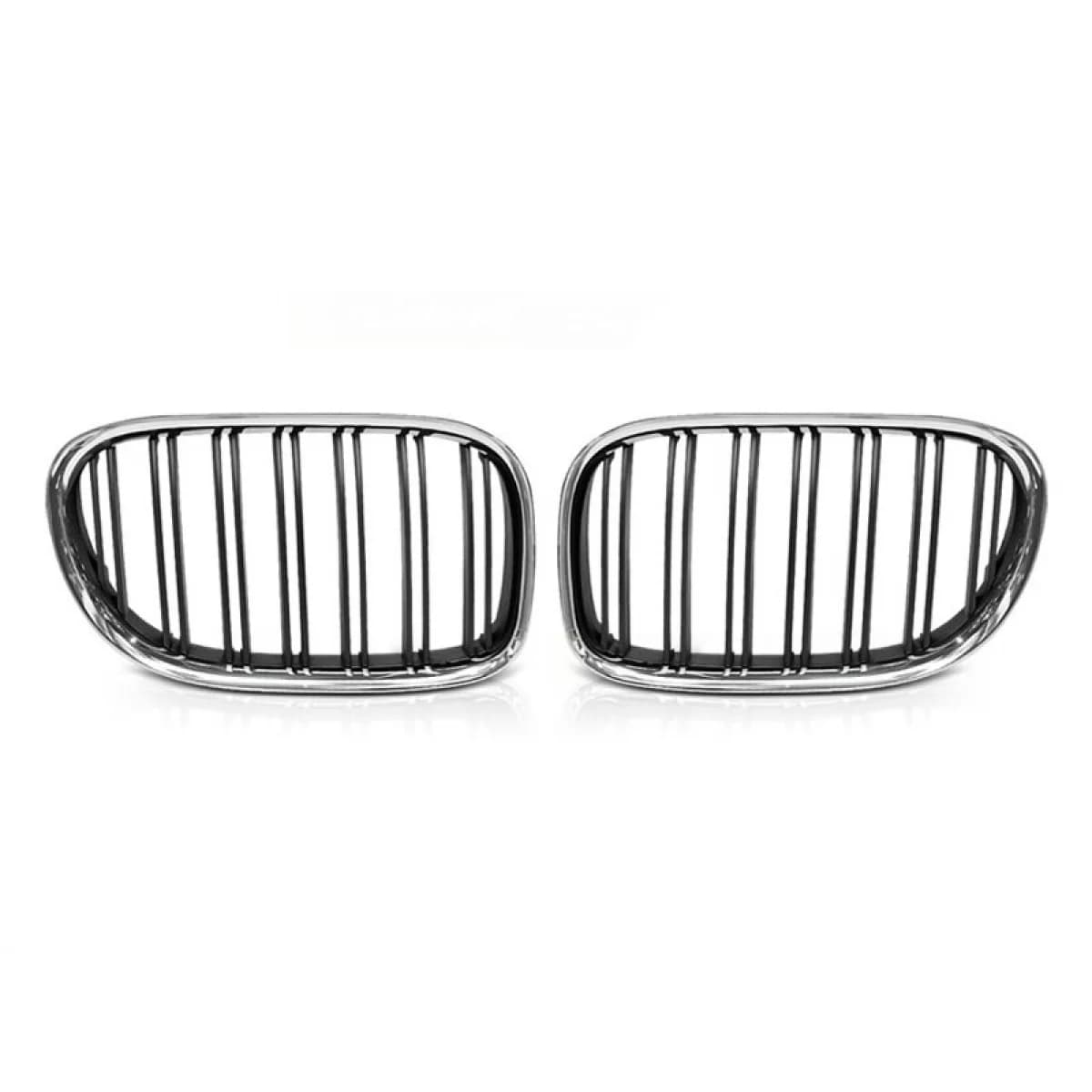 Chrome/black kidneys suitable for BMW 7 Series F01 short wheelbase, F02 long wheelbase 2008-2015