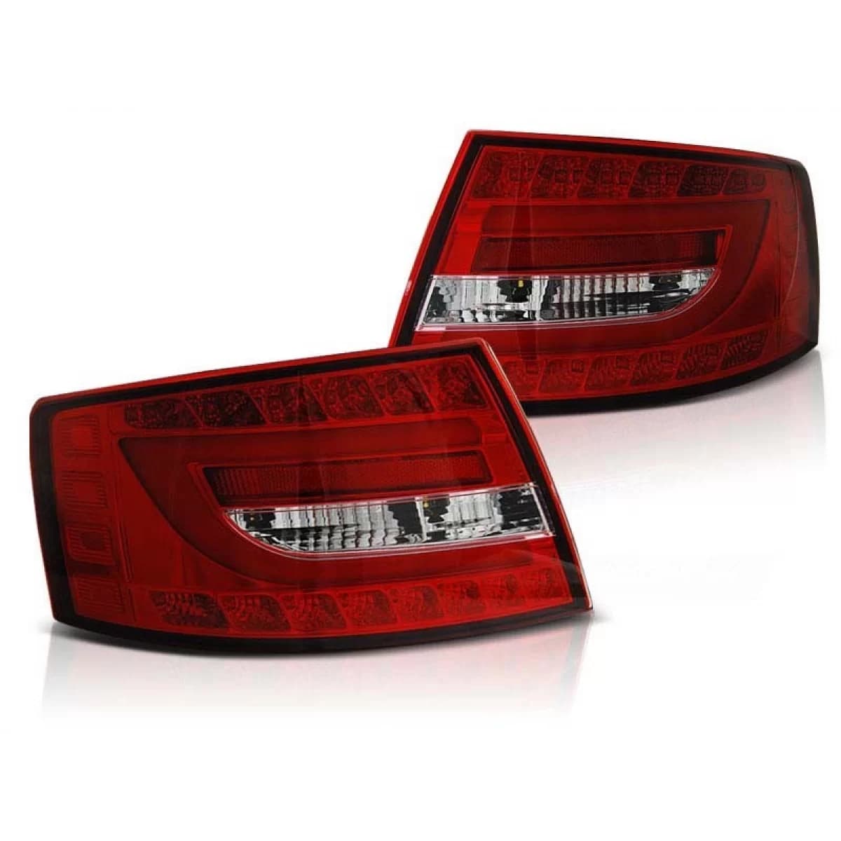 Tuning LED tail light kit suitable for Audi A6 C6 04.2004-2008 sedan, version without factory LED tail lights (6-pin connector), left and right