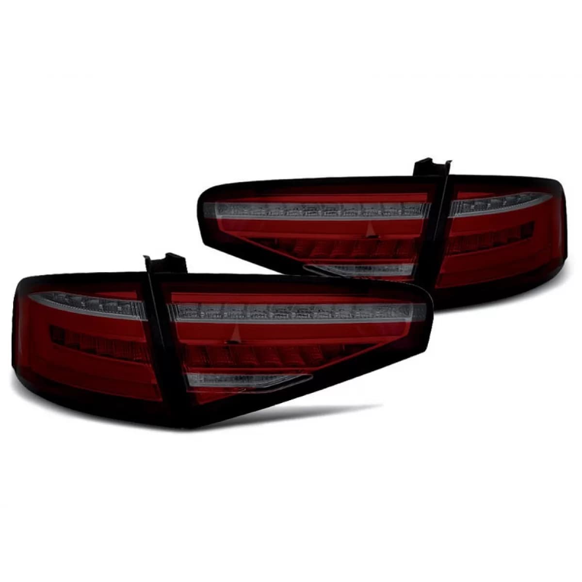 Tuning LED tail light set suitable for Audi A4 sedan 2012-2015 red/smoked base, left and right