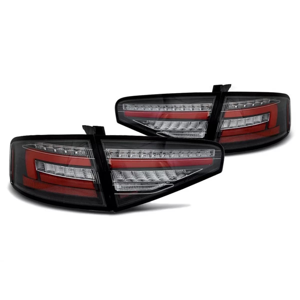 LED tuning tail light set suitable for Audi A4 sedan 2012-2015 black base, left and right
