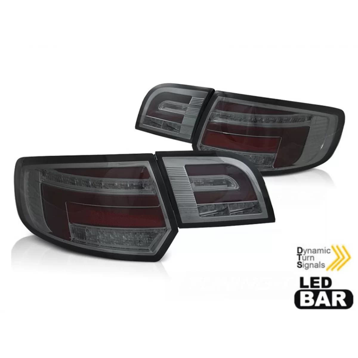 Tuning LED tail light set suitable for Audi A3 8P sportback 2008-2012 fully smoked base, left and right