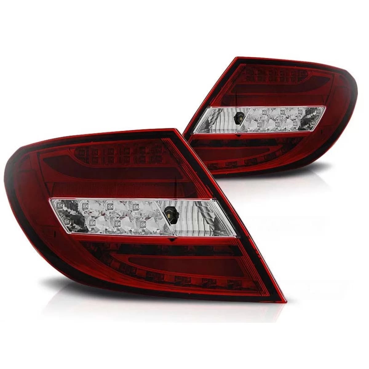 Tuning LED tail light set suitable for Mercedes C-Class W204 2007-2010 sedan, left and right