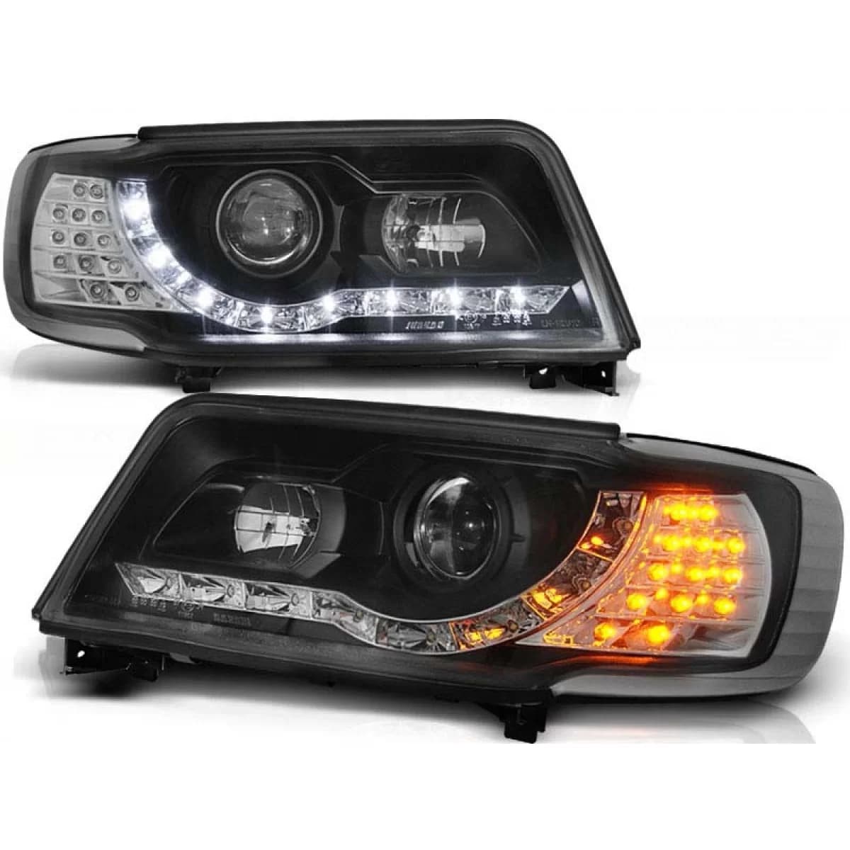 Tuning headlight set with LED lights suitable for Audi 100 C4 12.1990-06.1994, left and right