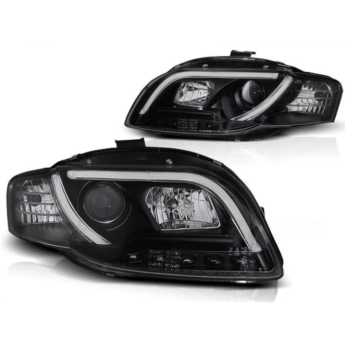 Tuning headlight kit with LED lights suitable for Audi A4 B7 11.2004-03.2008 sedan/wagon/convertible, left and right