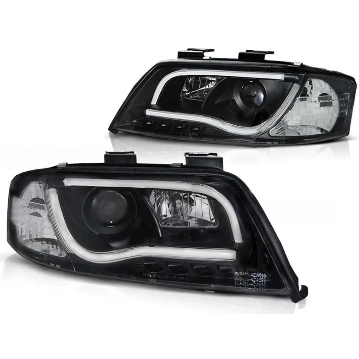 Tuning headlight set with LED lights suitable for Audi A6 C5 06.2001-05.2004 sedan/wagon, left and right