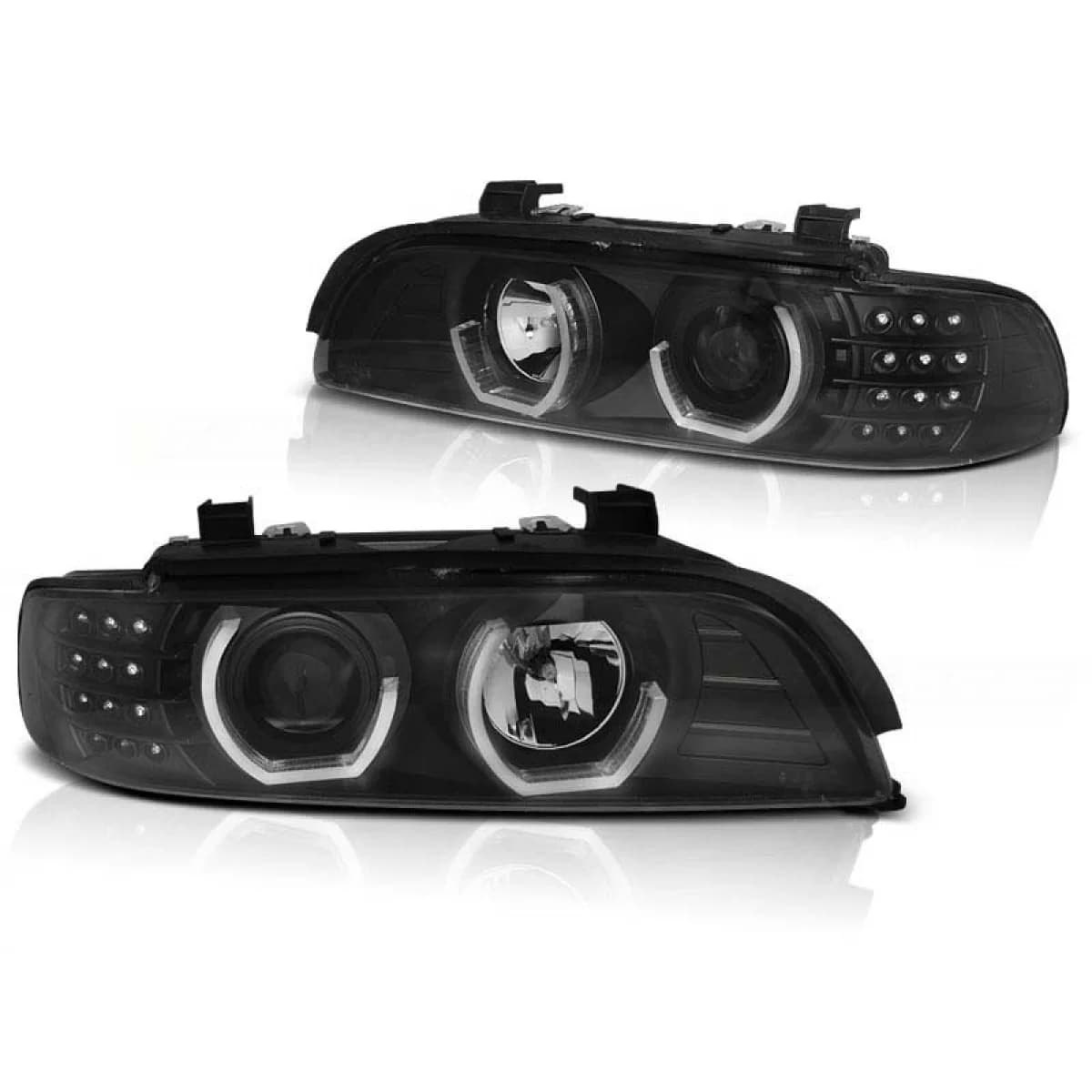 Tuning headlight kit with 3D LED angel eyes suitable for BMW E39 09.1995-05.2003 sedan/wagon, left and right