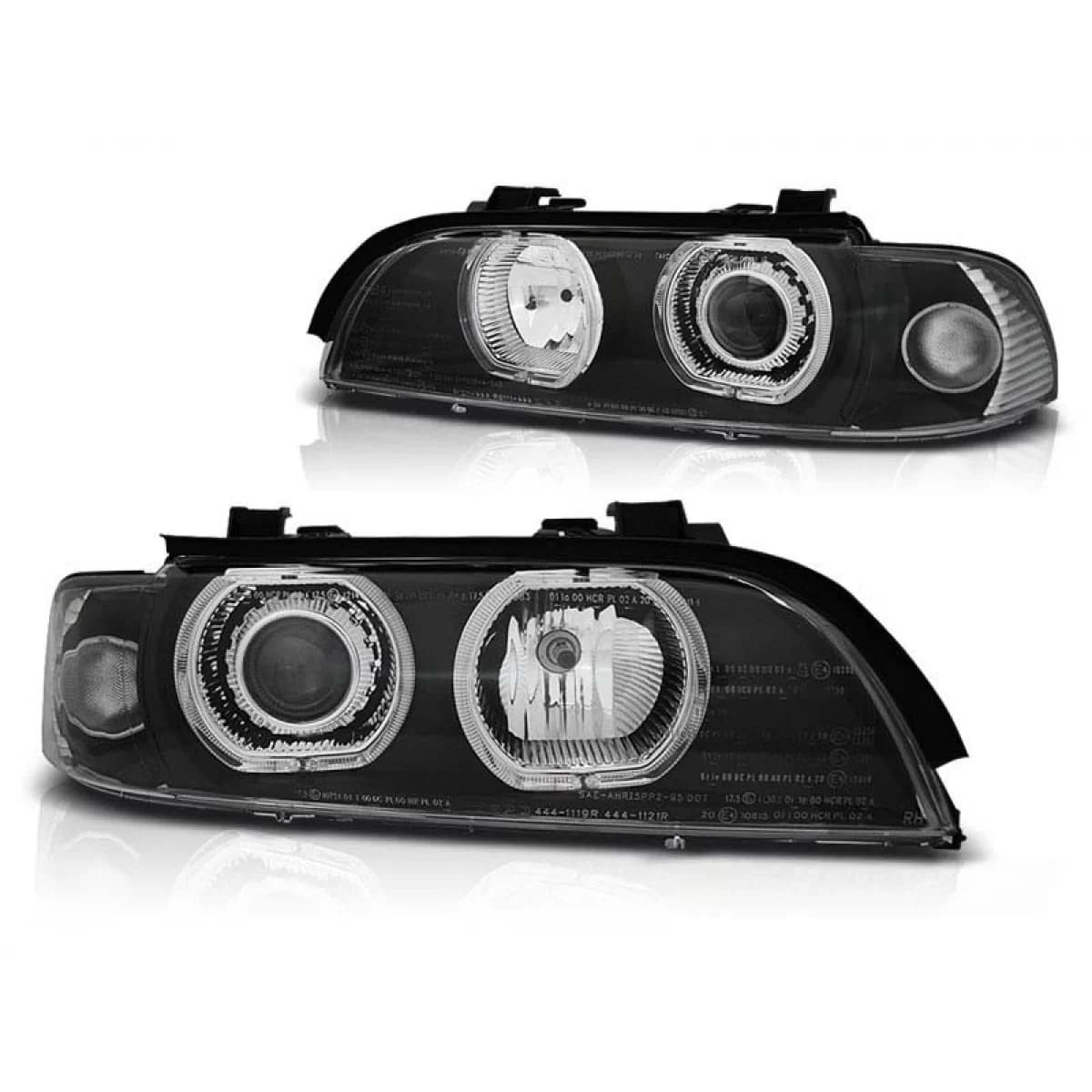 Tuning headlight kit with LED angel eyes suitable for BMW E39 09.1995-05.2003 sedan/wagon, left and right