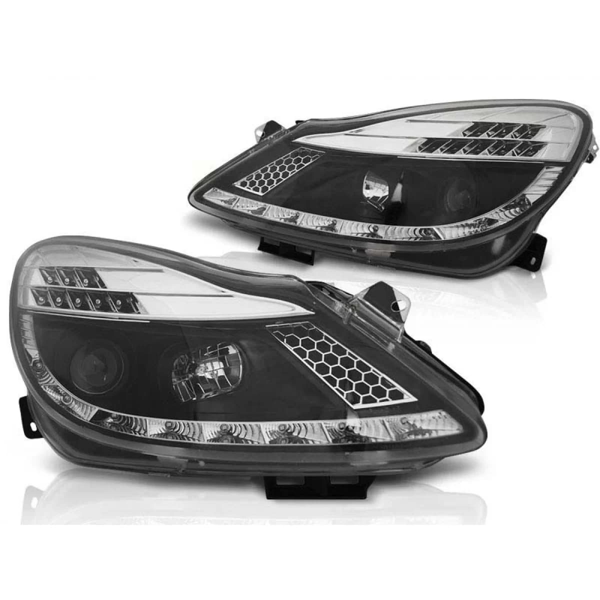 Tuning headlight set suitable for OPEL CORSA D 04.2006-2011, left and right