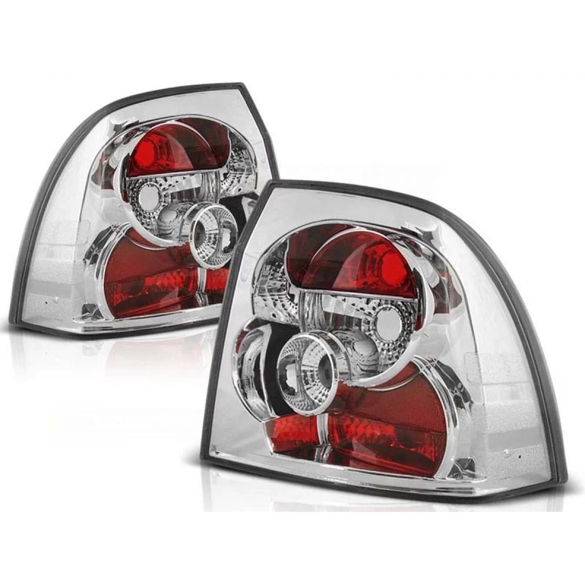 Tuning tail light set suitable for Opel VECTRA B 1999-03.2002 sedan/hatchback with chrome base, left and right