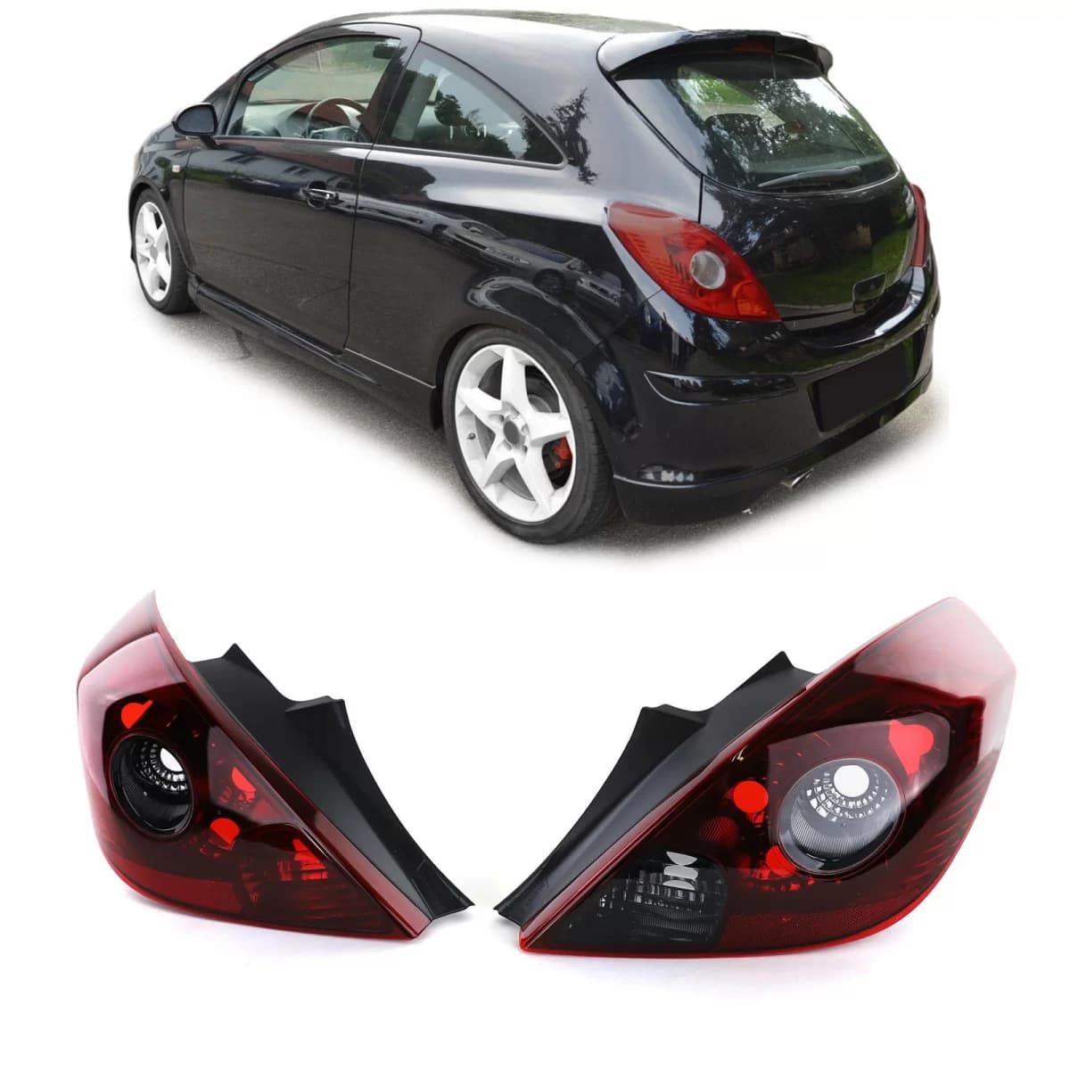 Tail lights set OPC Smoke for Opel Corsa D 3-door 2006-2014