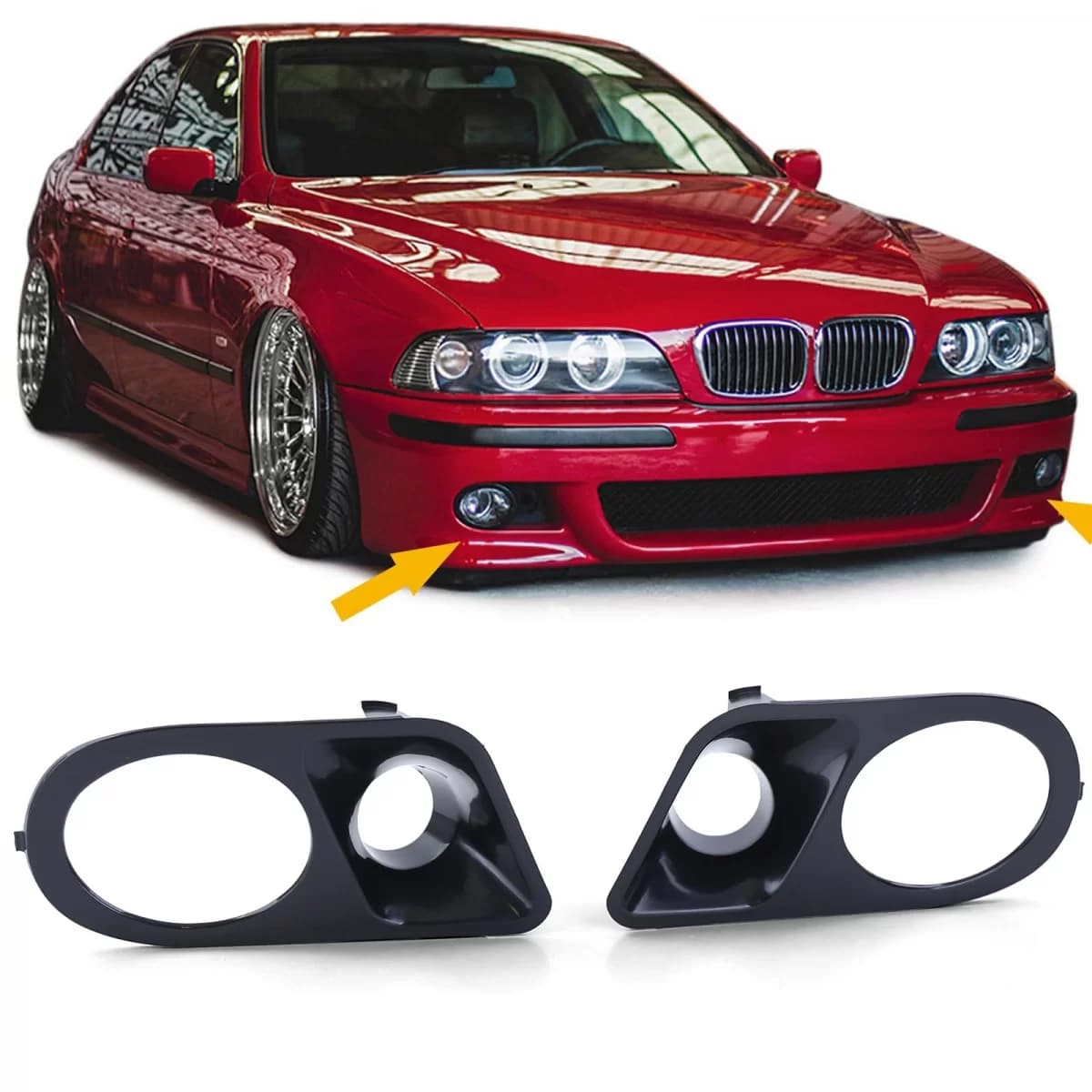 Fog light covers with air intake suitable for BMW E39 M5 bumper