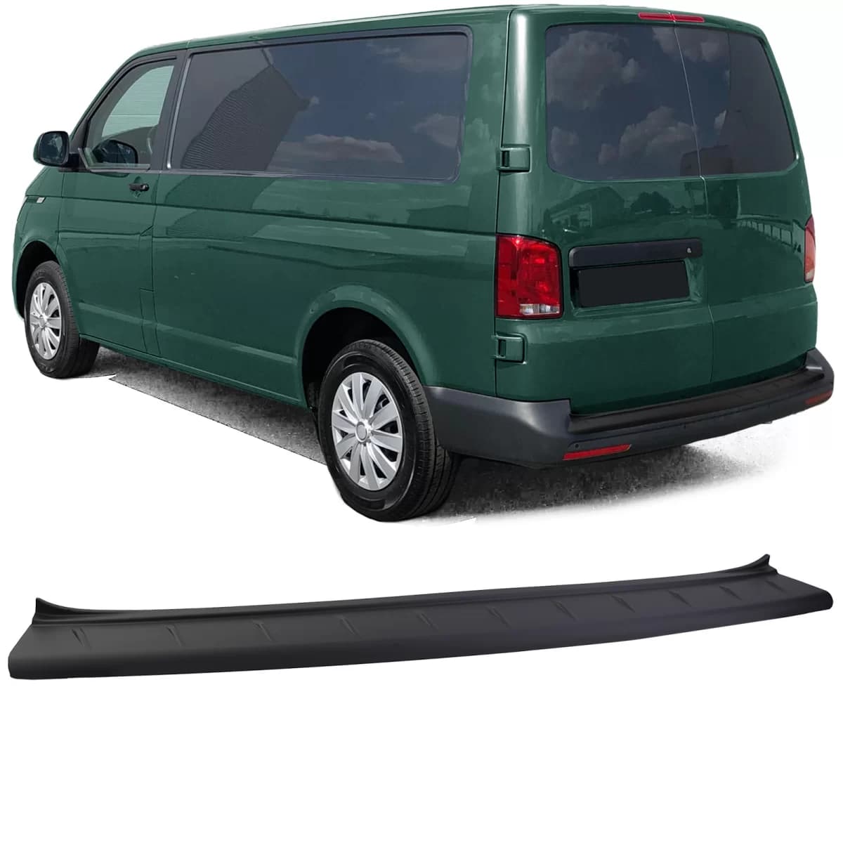 ABS bumper protector black for VW Bus T5 T6 with double door