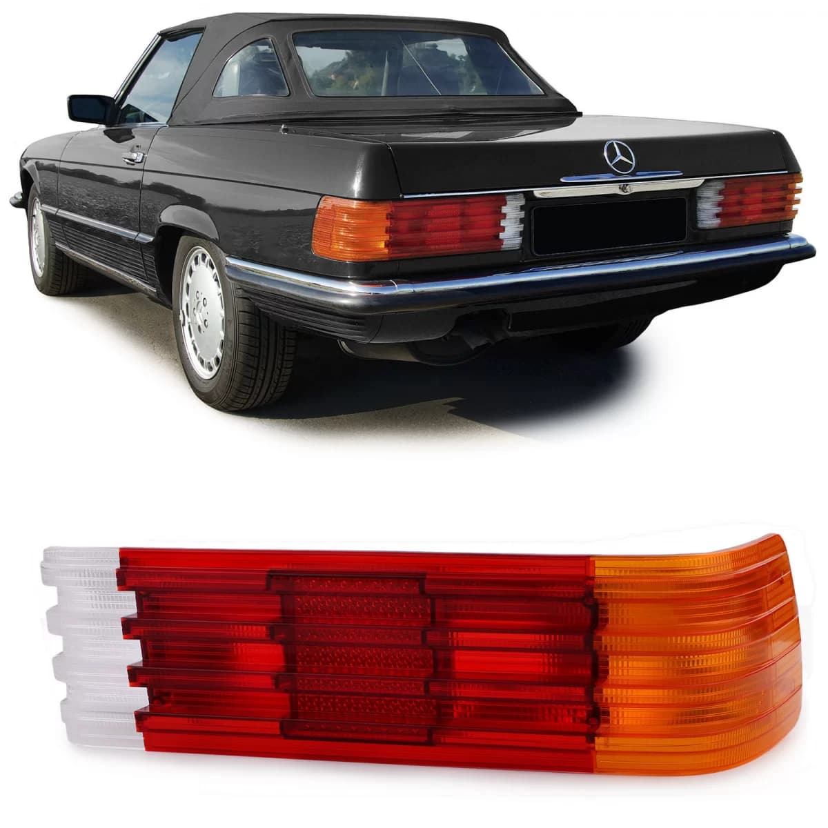 Tail light lens right EU version for Mercedes SL R107 SLC C107