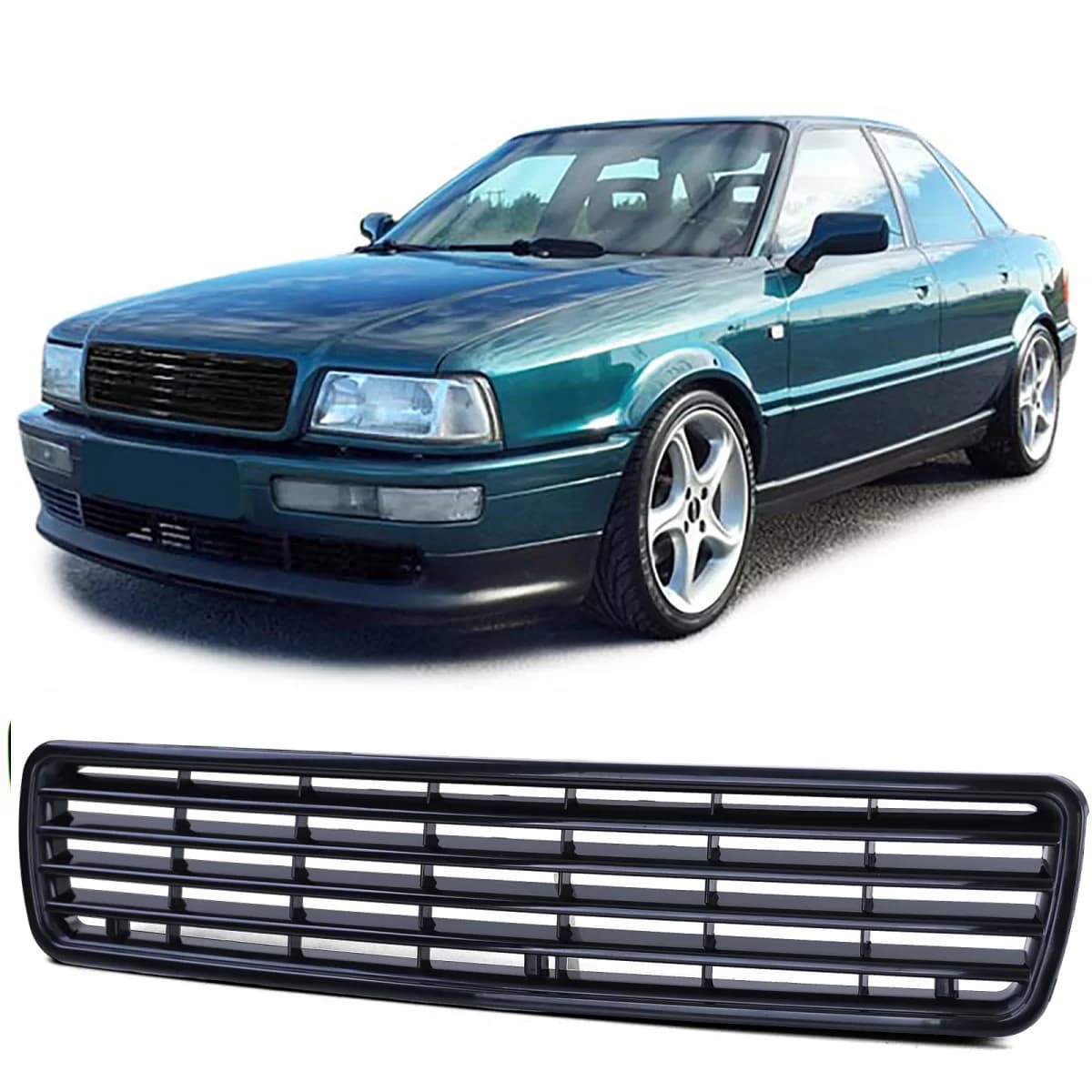Grille without emblem black for Audi 80 B4 Sedan Avant Cabriolet
