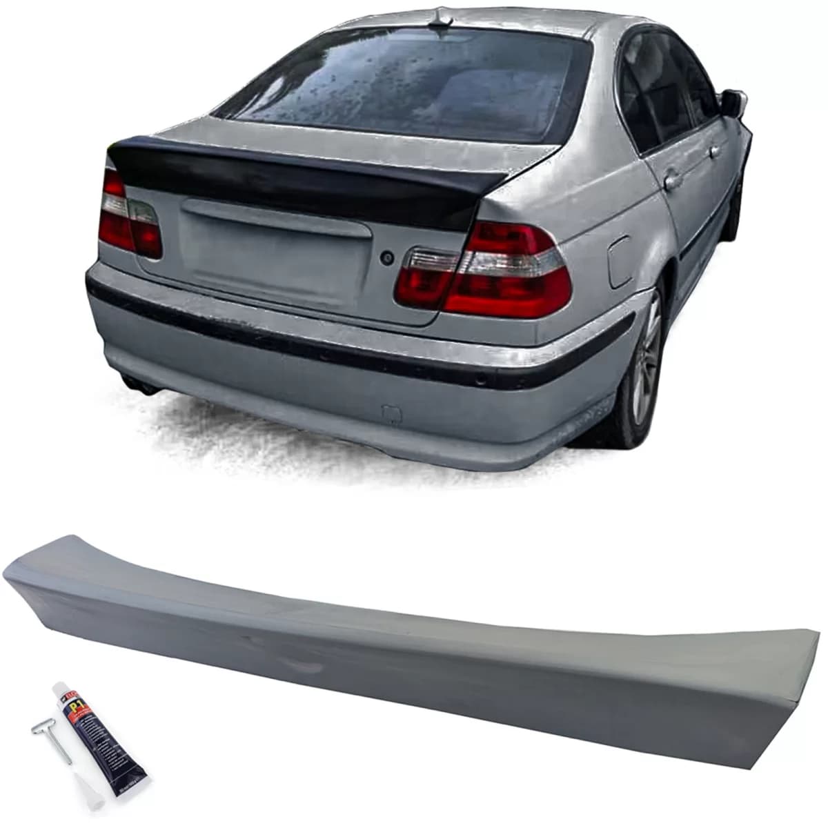 CSL ducktail rear spoiler made of ABS suitable for 3 Series BMW E46 sedan 1998-2005