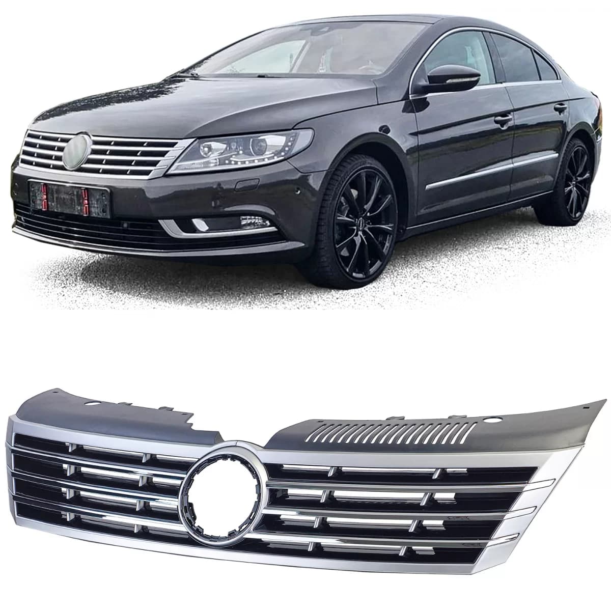 Radiator grille black chrome fits VW CC 2012-2017