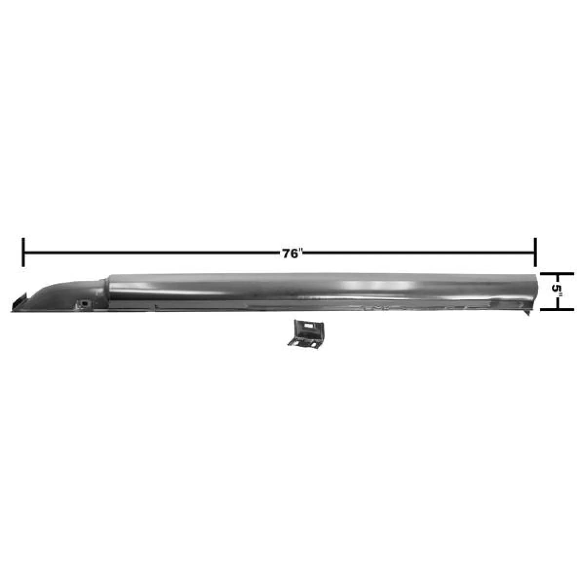 Complete left side skirt for Ford Mustang 64-66 Coupe Fastback