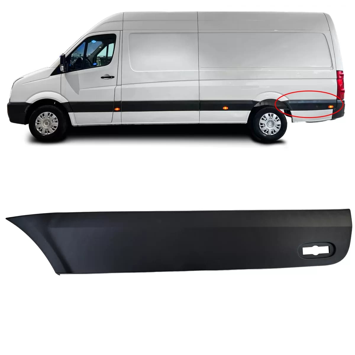 Side wall trim rear left for VW Crafter 30-50 2E 2006-2016 L3