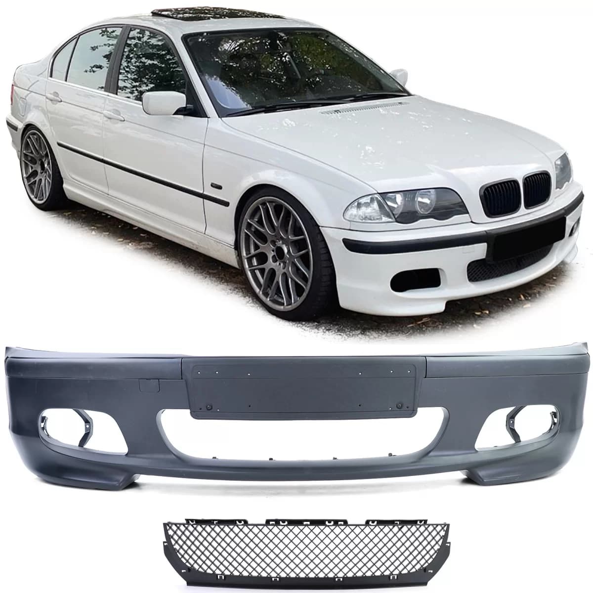 Sport front bumper with ABE fits 3 Series BMW E46 Sedan Touring 1998-2001