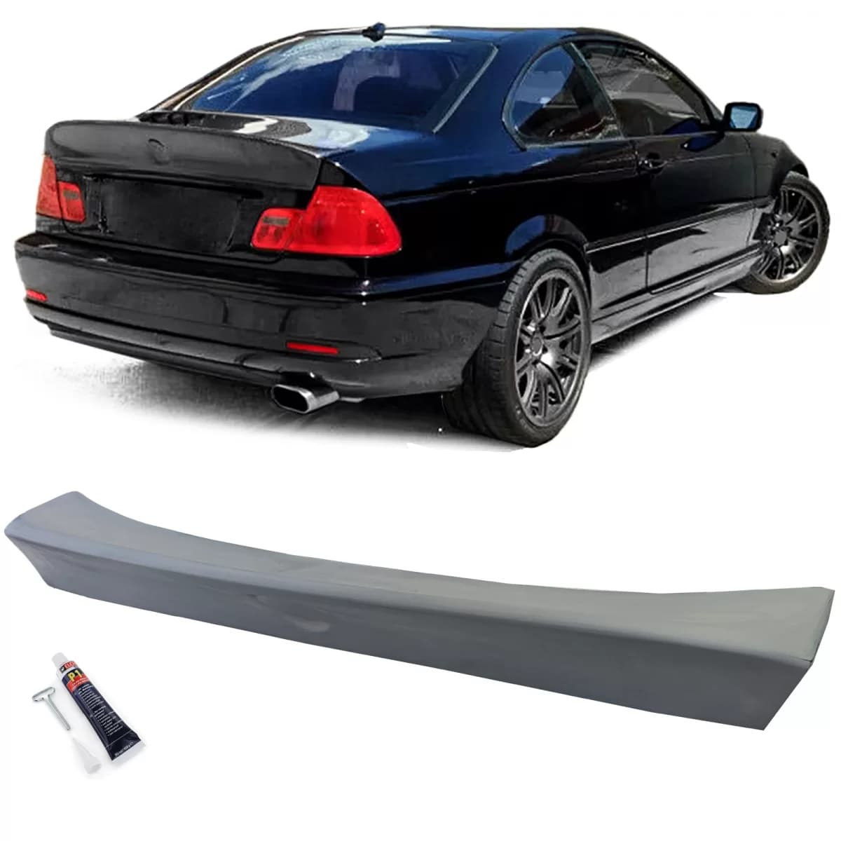 CSL ducktail rear spoiler made of ABS suitable for 3 Series BMW E46 Coupe 99-06