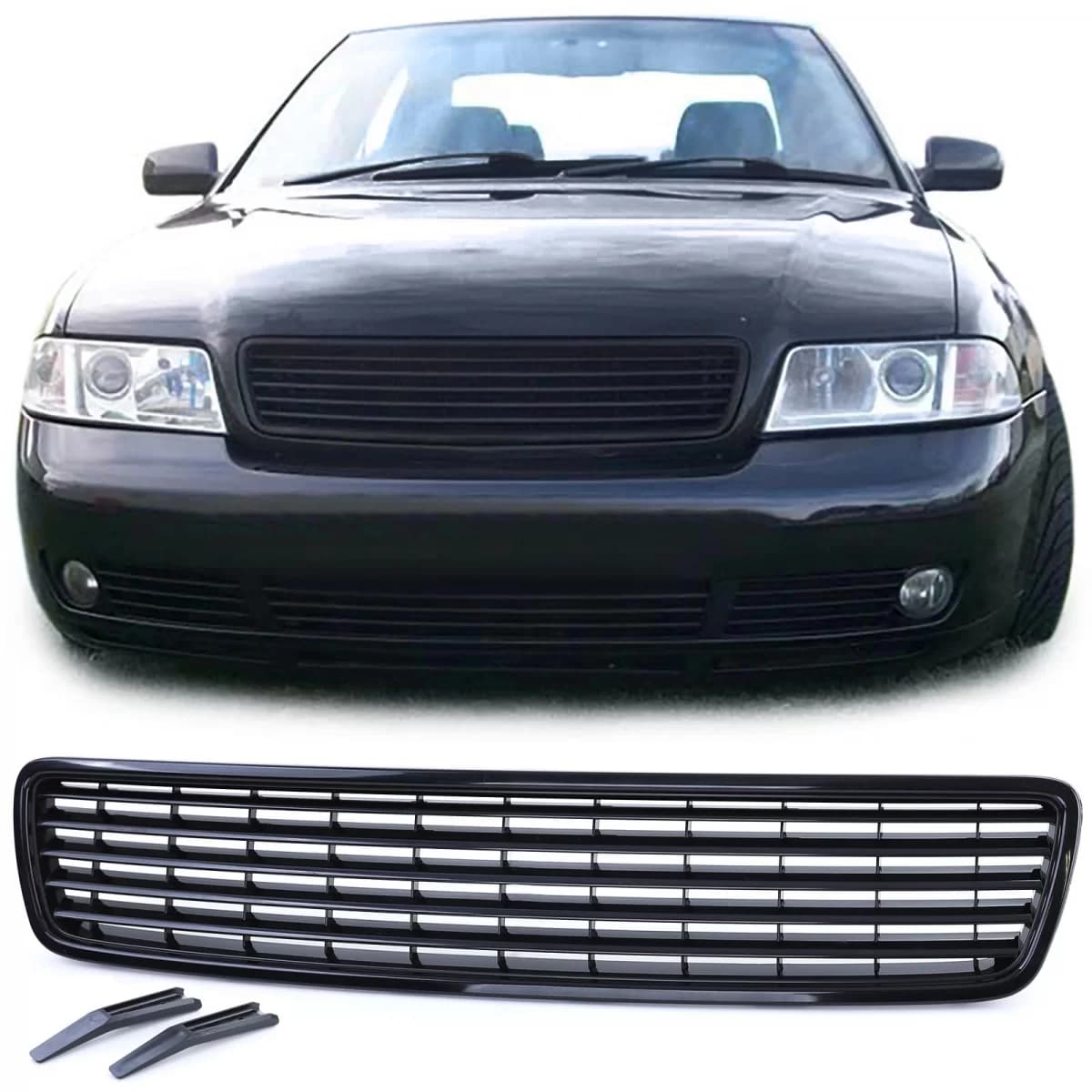 Grille without emblem black suitable for Audi A4 B5 94-00