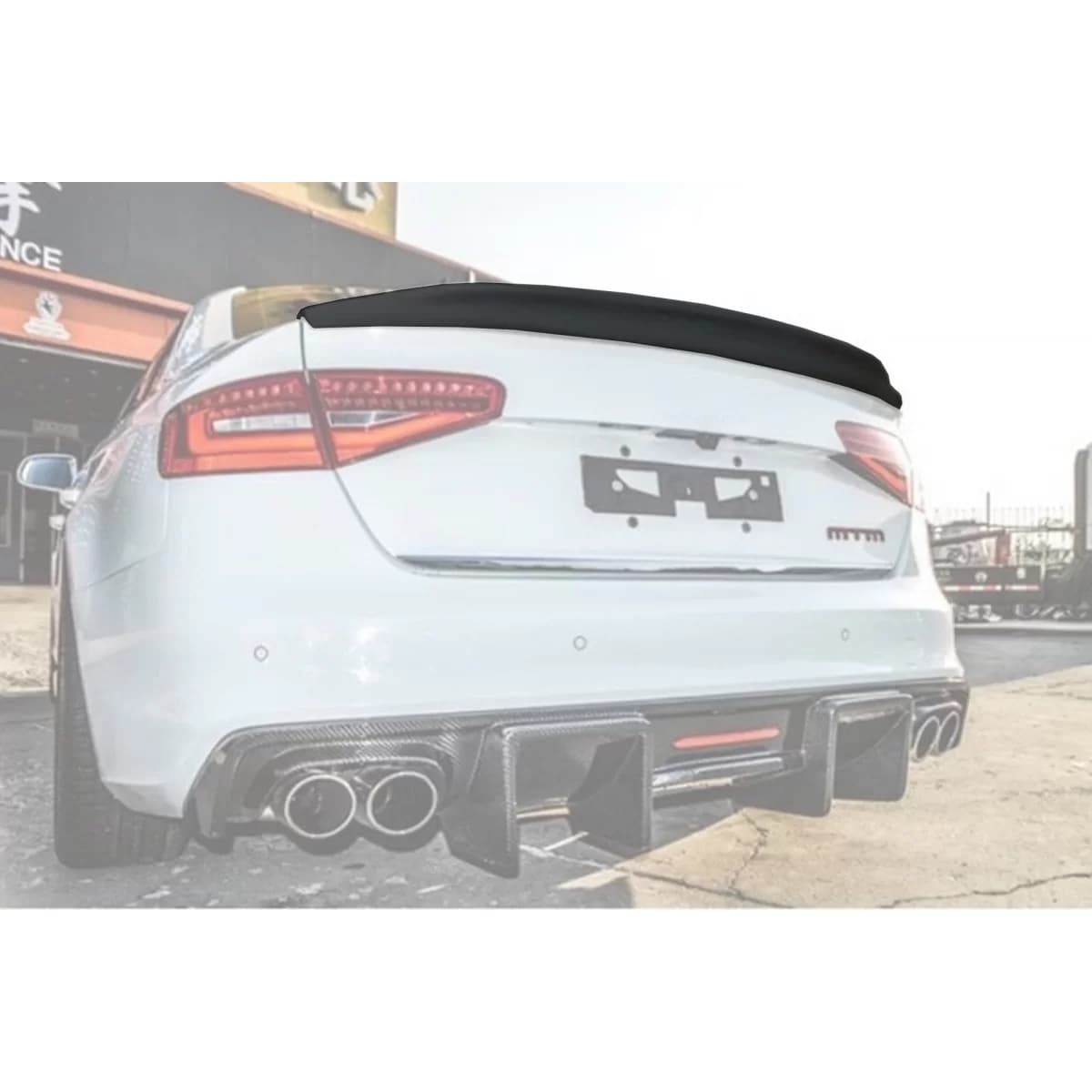 ABT type trunk spoiler suitable for Audi A4 2008-2013 sedan, unpainted