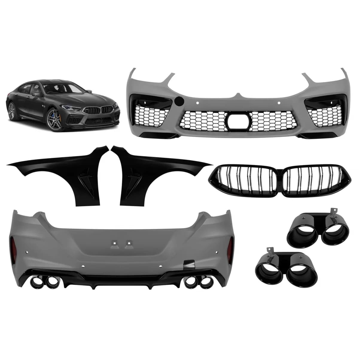 8M style tuning package suitable for BMW 8 Series G16 2018–2022