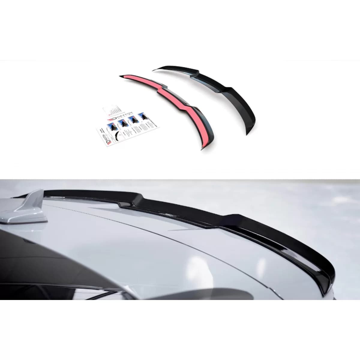 Maxton Design spoiler version 1 type RS6 suitable for Audi RS6 C8 trunk after 2019, black lacquer