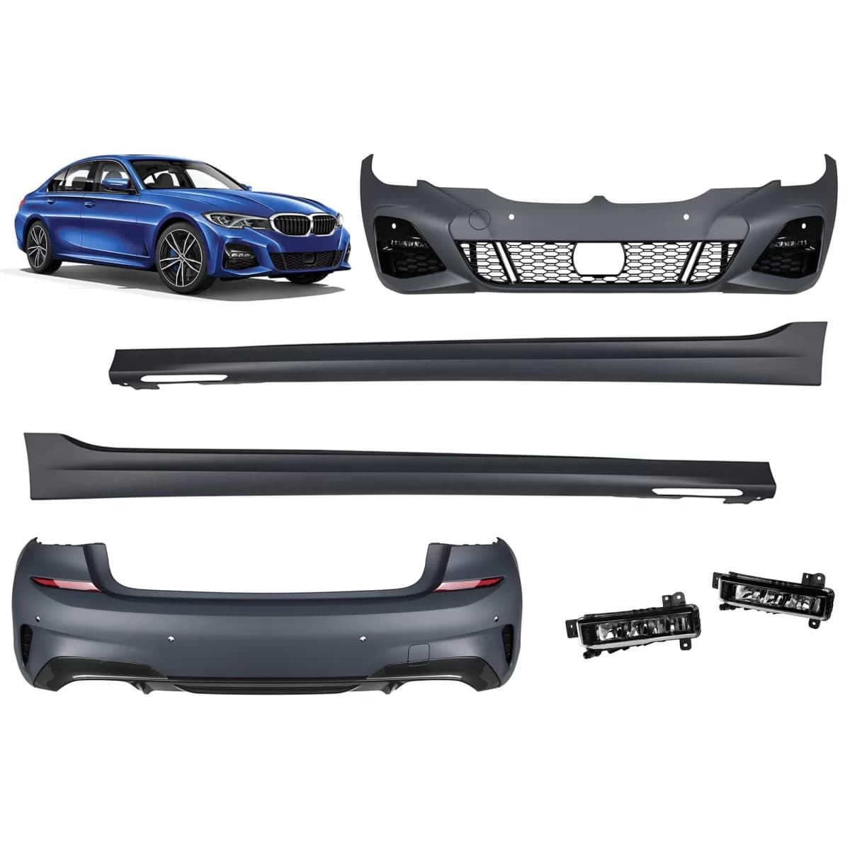 M Technik tuning package suitable for BMW 3 Series G20 after 2019 with grille for ACC