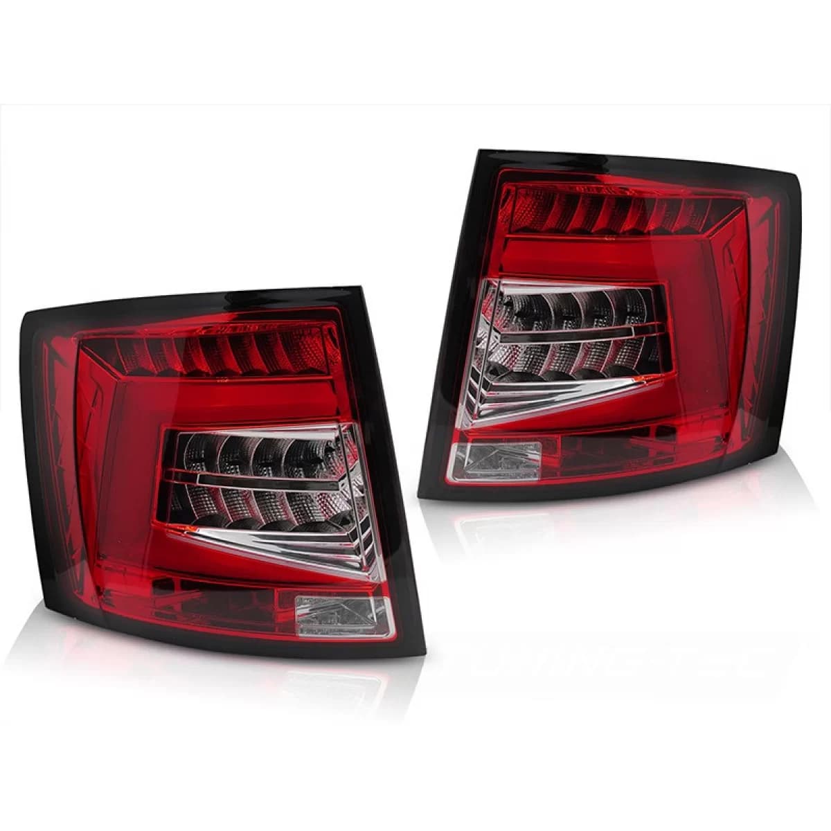 LED tail light set suitable for Skoda Octavia Combi 2016-2020, for the model with factory LED tail lights, with red base, left and right
