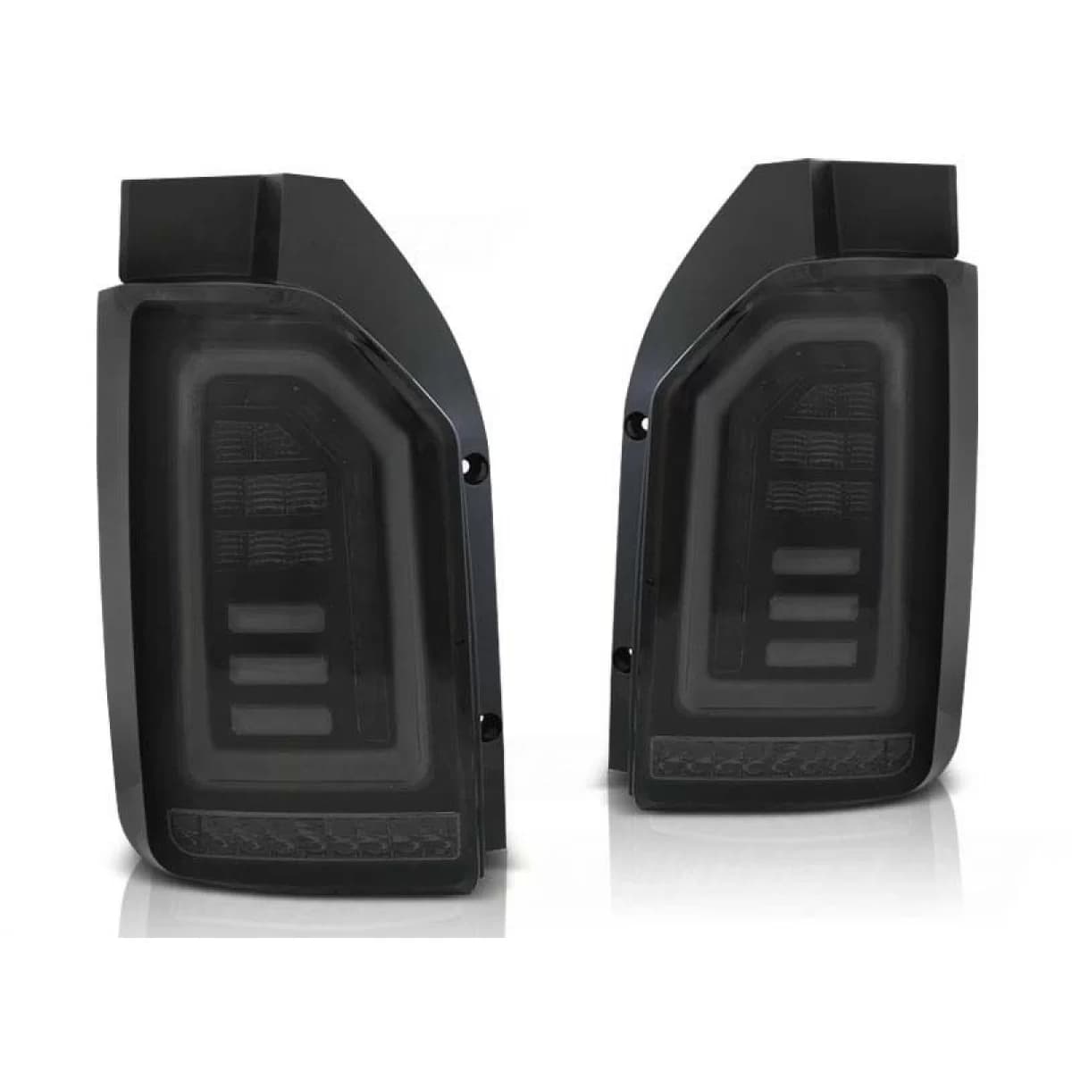 LED tuning tail light set suitable for VW T6 after 2015, smoked with black/white base, left and right