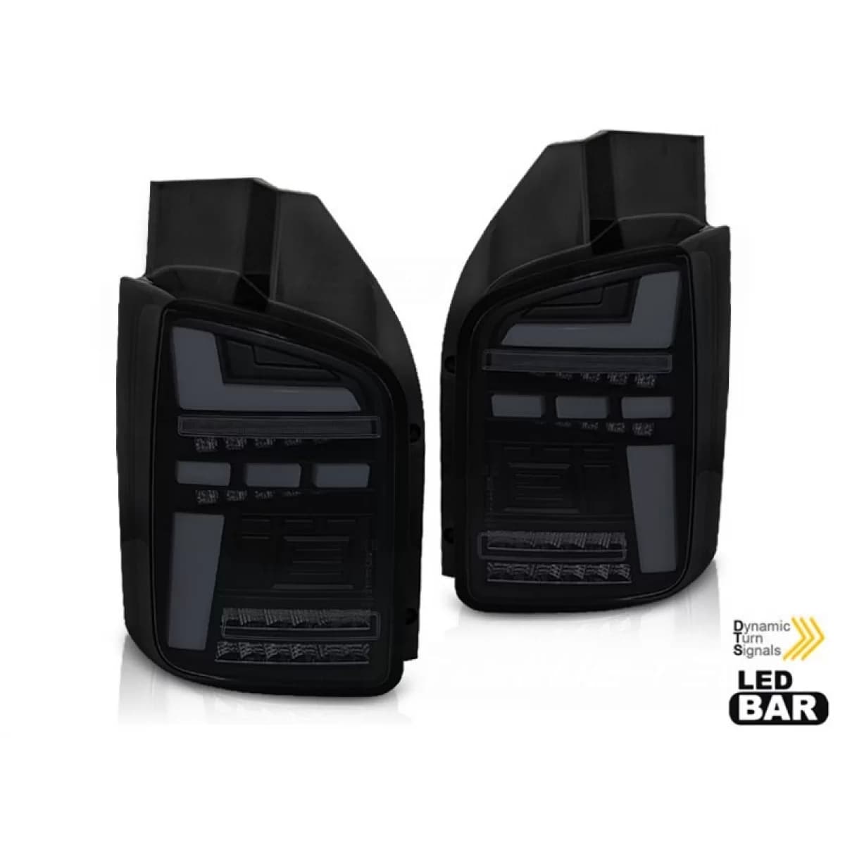 LED tuning tail light set suitable for Volkswagen T5 2015-2019, smoked base, left and right