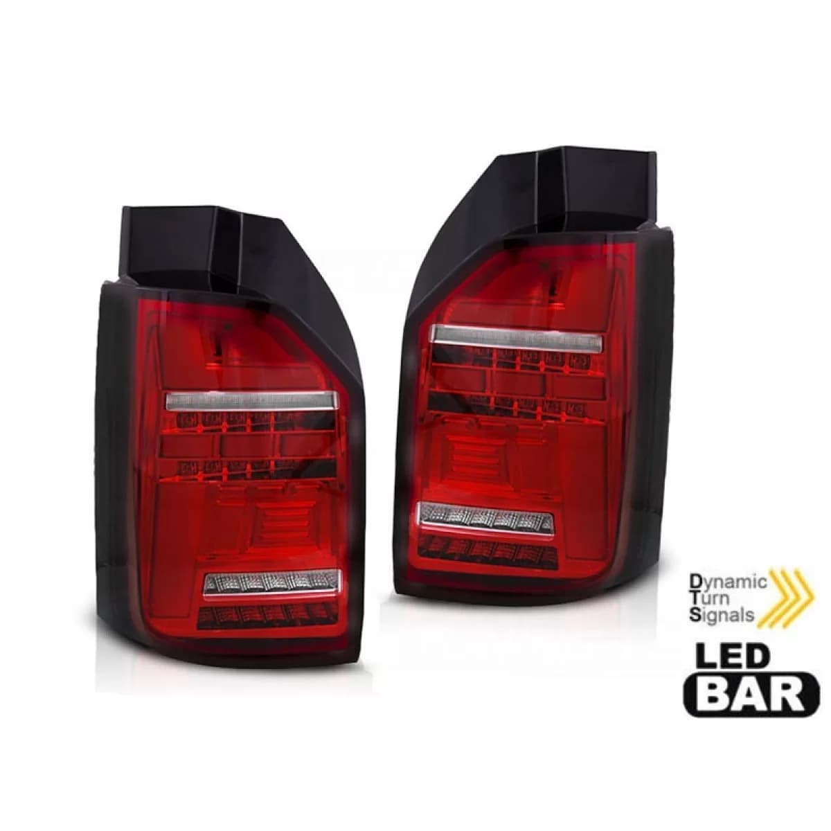 LED tuning tail light kit suitable for VW T6 2015-2019 red-white base, left and right for the model with factory-installed halogen tail lights