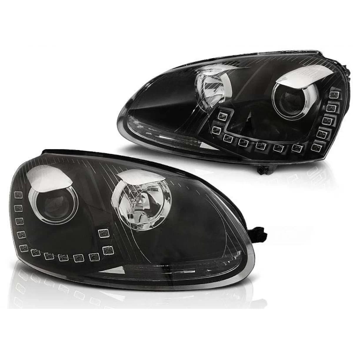 Tuning headlight set suitable for VW GOLF 5 10.2003-2009 DRL, left and right