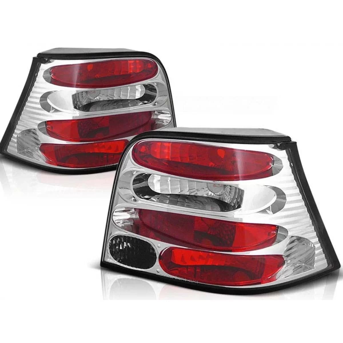 Tuning tail light set suitable for Volkswagen GOLF 4 09.1997-09.2003 hatchback with chrome base, left and right