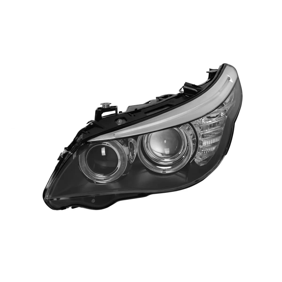 Left xenon headlight suitable for BMW 5 Series E60 sedan, E61 station wagon 2008-2010 with black base
