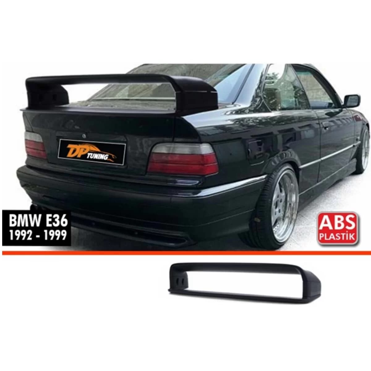 E36 LTW Rear Spoiler Raw ABS / 1990-2000 (4 Piece)