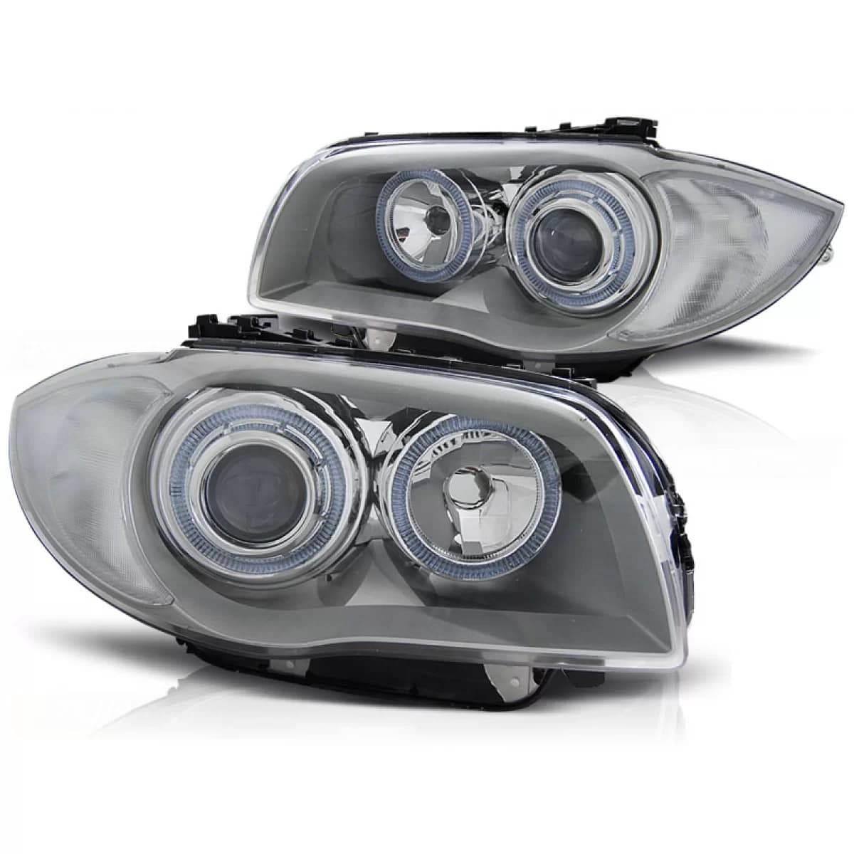HEADLIGHTS ANGEL EYES CHROME fits BMW 1 E87/E81/82/88 04-11